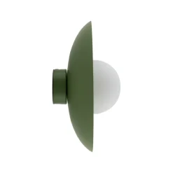 Grüne Wandlampe Glaskugel blendarm G9 B:28 cm wohnlich