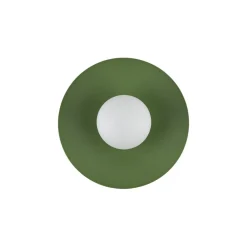 Grüne Wandlampe Glaskugel blendarm G9 B:28 cm wohnlich