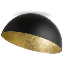 Große Deckenlampe Gold Schwarz rund Ø90 cm E27 Loft