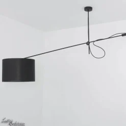 Große Deckenlampe Schwarz Gold VIPER flexibel 170cm