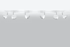 Große Deckenlampe Weiß 120 cm lang 6x GU10