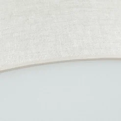 Große Deckenleuchte Stoff Leinen Ø 78 cm rund Grau-Beige