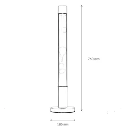 Große Lavalampe ALAN H:76cm Rot Wachs Lila Retro
