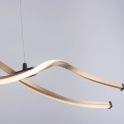 Große LED Hängelampe Schwarz Gold 105 cm 3000 K dimmbar