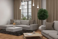 Große Spider Pendelleuchte Holz Metall E27 5-flmg Weiß