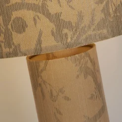 Große Tischleuchte Papier Muster H:66 cm E27 gemütlich