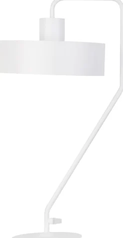 Große Tischleuchte Weiß Metall Lesen 55 cm E27 stilvoll