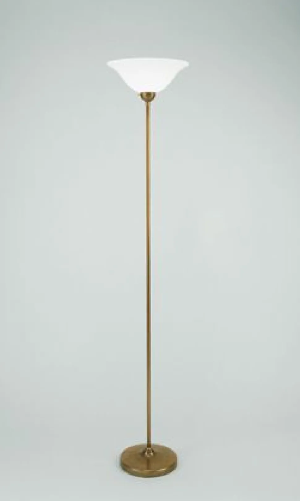 Großer Deckenfluter Glas Berliner Messing E27 174 cm