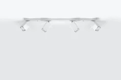 Großer Deckenstrahler Weiß 80 cm lang Metall FALERIA