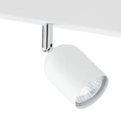 Großer Deckenstrahler Weiß Metall 6-flammig 127 cm lang