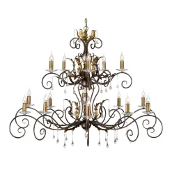 Großer Lüster Metall in Bronze Gold Ø125cm GOTICA