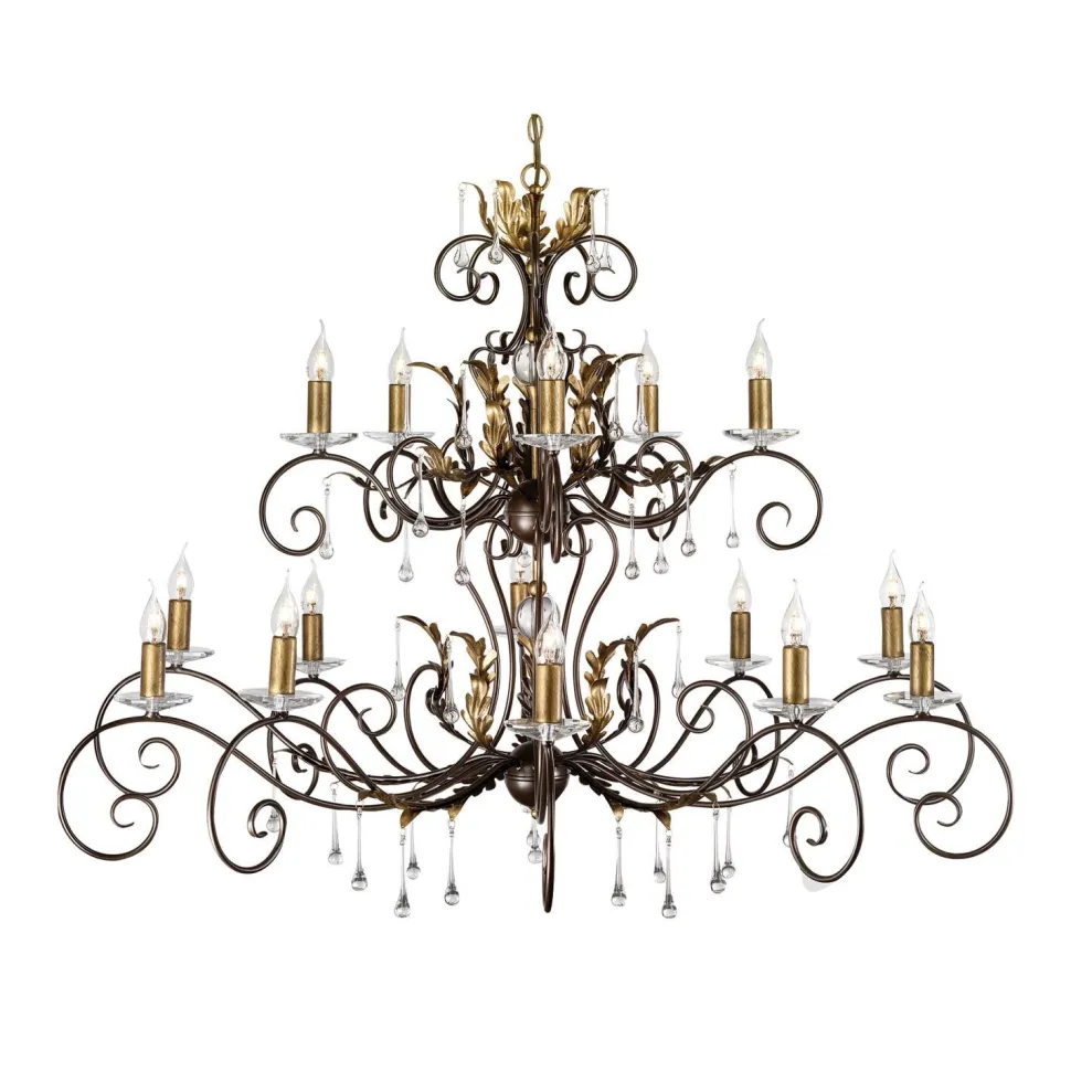 Großer Lüster Metall in Bronze Gold Ø125cm GOTICA