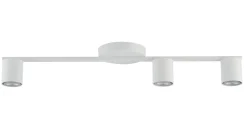 GU10 Deckenleuchte 3-flammig Metall Weiß 70 cm lang