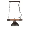 HAKON Lampe hängend Echt Holz Braun Metall Vintage
