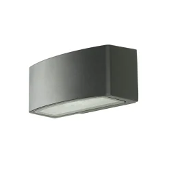 Halbrunde Außen Wandleuchte Modern in Anthrazit