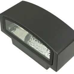 Halbrunde Außen Wandleuchte Modern in Anthrazit