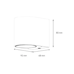 Halbrunde Außenwandlampe Silber Aluminium AALBORG