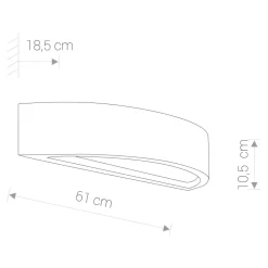Halbrunde Wandleuchte ARCH in Weiß