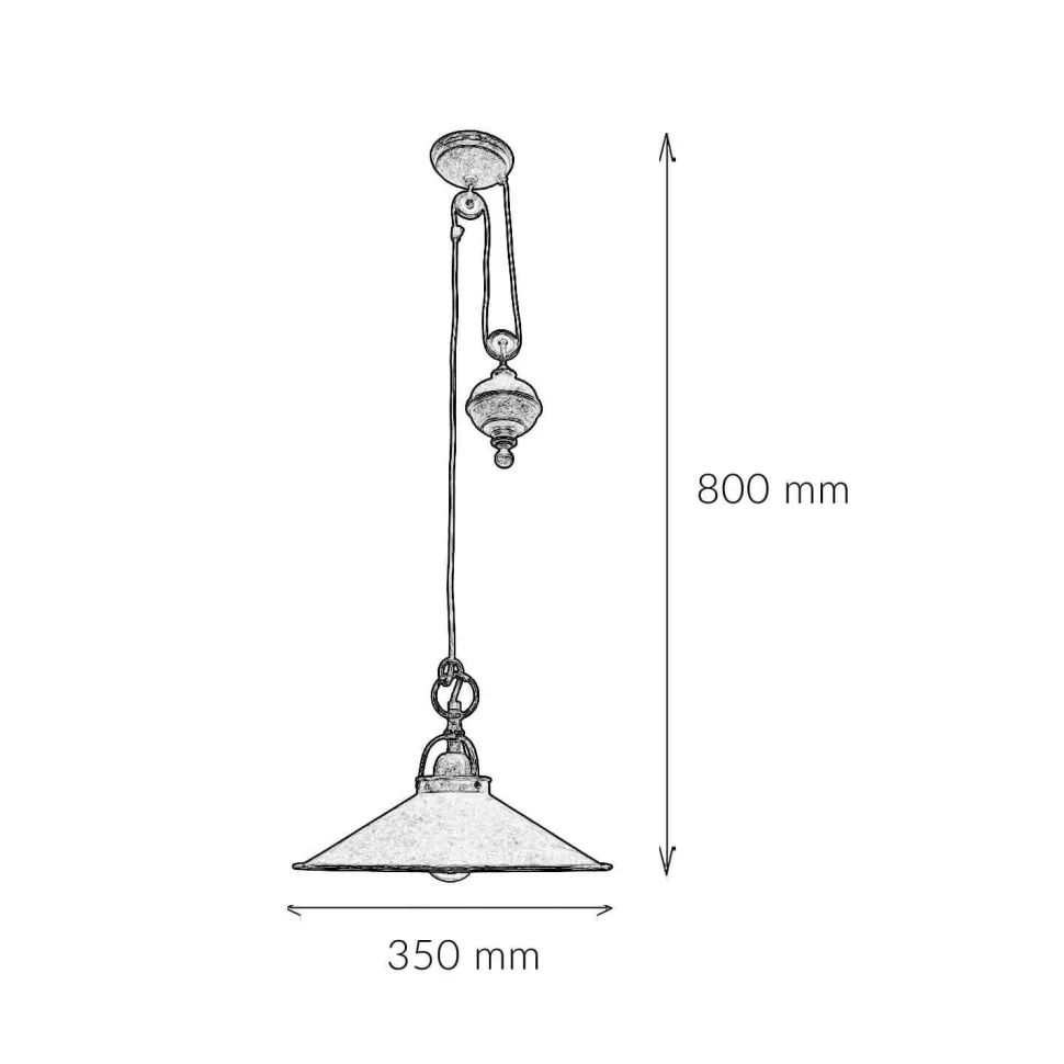 Höhenverstellbare Hängeleuchte Rustikal Bronze Antik