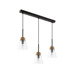 Hängelampe ARAVAE Glas 3 Pendel Esstisch Leuchte
