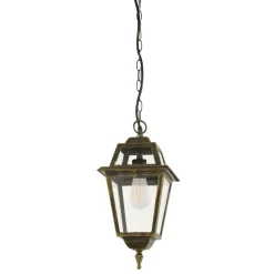 Hängelampe Außen Aluminium Glas B:20,2 cm E27 Vintage