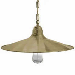 Hängelampe außen Messing massiv Glas D: 41 cm IP23 E27