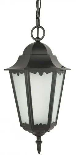 Hängelampe Außen Schwarz Aluminium Glas IP43