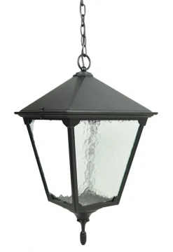 Hängelampe außen Schwarz Aluminium Glas IP43 E27