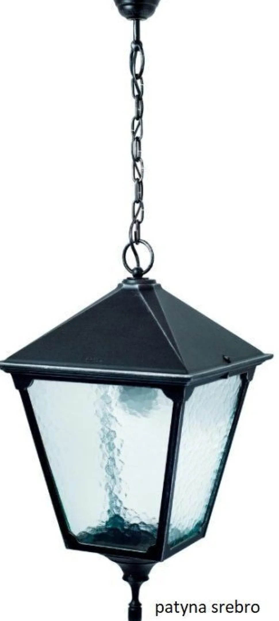 Hängelampe außen Schwarz Aluminium Glas IP43 E27