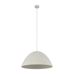 Hängelampe Beige Ø 50 cm rund H: max. 170 cm Metall E27