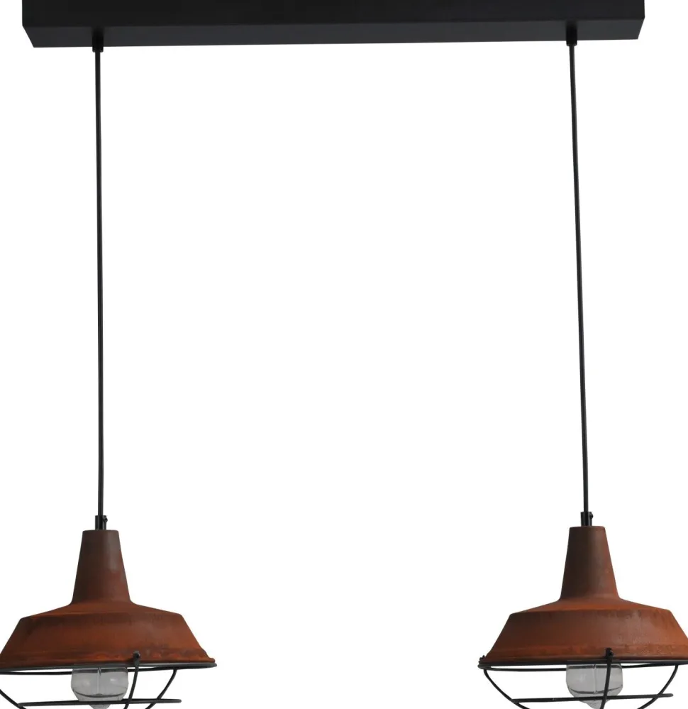 Hängelampe Braun Antik Ziergitter Ø25cm L:70cm E27