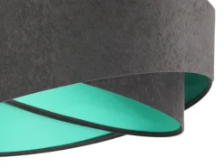 Hängelampe Dunkelgrau Mint rund Ø50cm Esstisch