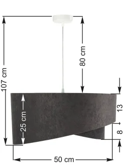 Hängelampe Dunkelgrau Mint rund Ø50cm Esstisch