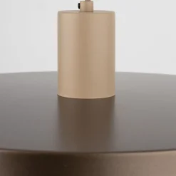 Hängelampe E27 Ø40 cm rund Sandgrau Braun Vintage