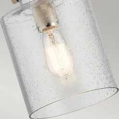 Hängelampe E27 Metall Glas 18 cm breit H: max. 141,6 cm