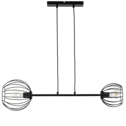 Hängelampe E27 Schwarz Metall Esstisch Retro Design