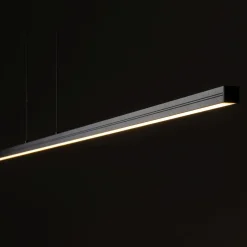 Hängelampe Esstisch LED Schwarz B: 180 cm lang