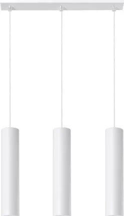 Hängelampe Esstisch Weiß 3-flammig GU10 höhenverstellbar