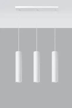 Hängelampe Esstisch Weiß 3-flammig GU10 höhenverstellbar