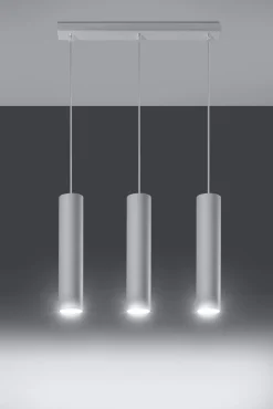 Hängelampe Esstisch Weiß 3-flammig GU10 höhenverstellbar