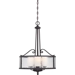 Hängelampe Esszimmer Glas Metall Vintage Landhaus