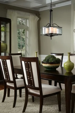 Hängelampe Esszimmer Glas Metall Vintage Landhaus