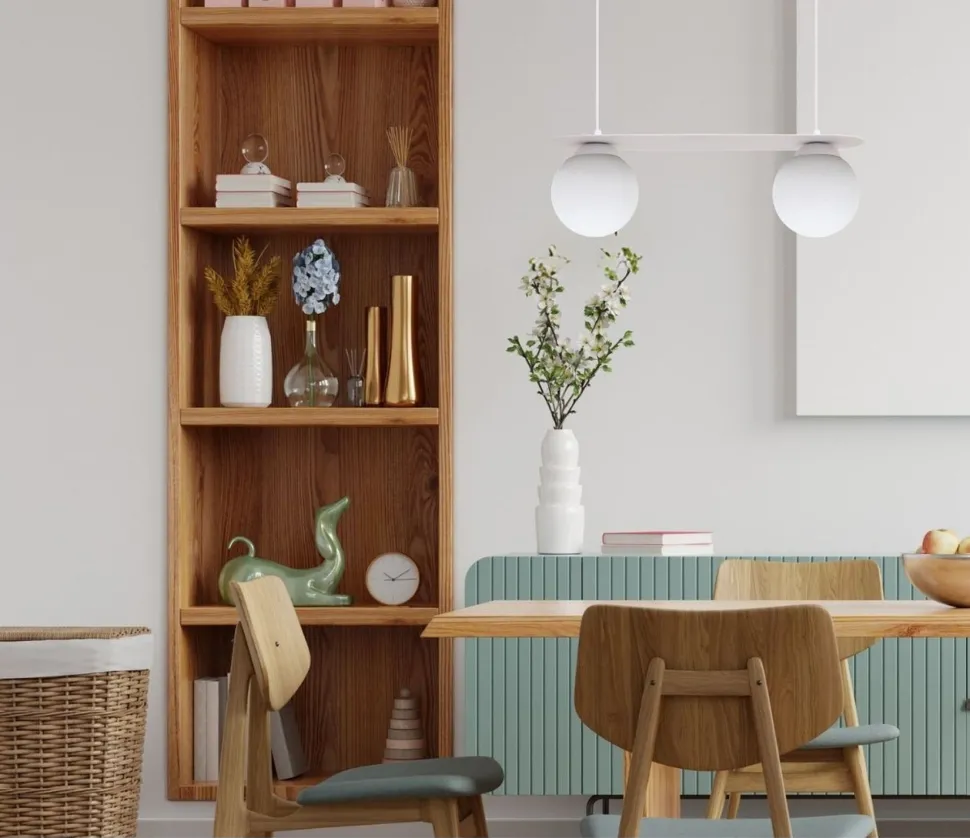 Hängelampe 2-flammig Glaskugeln Weiß 50 cm E27 blendarm