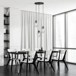 Hängelampe 3-flammig verstellbar Glas E14 Esstisch