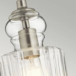 Hängelampe Glas Metall Vintage Design Ø15cm E27