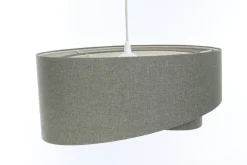 Hängelampe Grau E27 rund Ø 60 cm Stoff Modern verstellbar