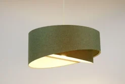 Hängelampe Grau E27 rund Ø 60 cm Stoff Modern verstellbar