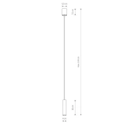 Hängelampe GU10 R35 Ø 4 cm Schwarz Metall Modern ROJA