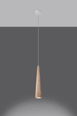 Hängelampe Holz Ø 8 cm schmal für GU10 Skandinavisch