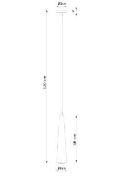 Hängelampe Holz Ø 8 cm schmal für GU10 Skandinavisch